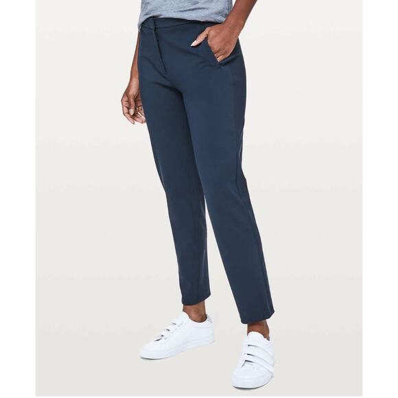 Lululemon Navy Ankle Tapered Trousers - Picture 1 of 4